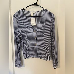 H&M NEW WITH TAGS blue stripe size 4